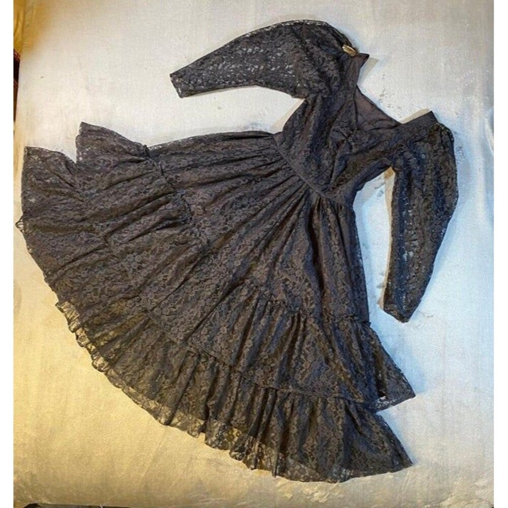 Gypsy, Goth, Romantic, Witchy, Stevie Nicks, Vintage Dress, Home Made,